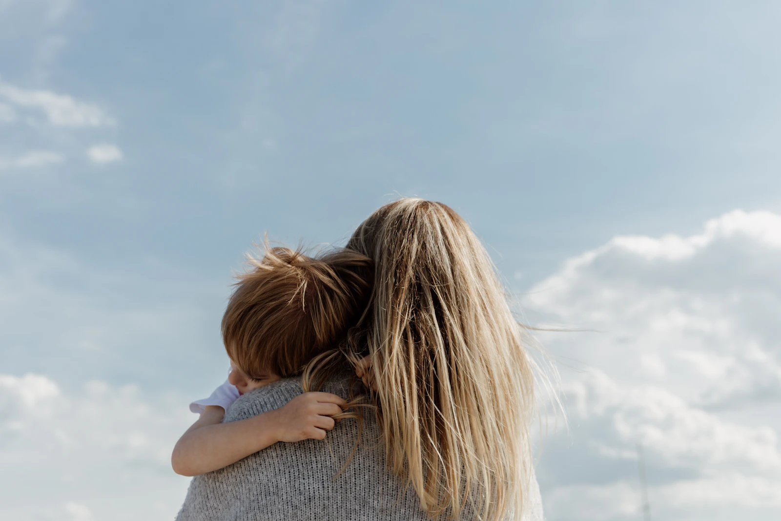 A parent caring for their child